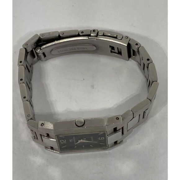 Mount Royal Men's Silver Stainless Steel Analog Black Dial Quartz Watch JK132 - Picture 8 of 12